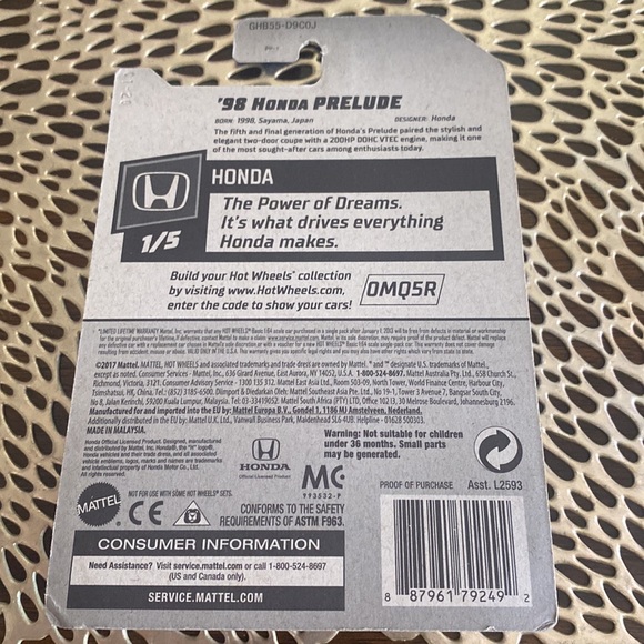 Hot Wheels 1998 Prelude - Picture 3 of 3